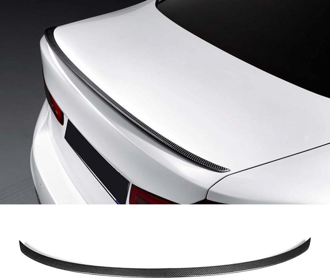 KHK G30 Trunk Spoiler, Carbon Fiber Pattern Car Rear Trunk Tail Spoiler,M5 Style Rear Wing Spoiler Fits for 2017-2023 BMW 5-Series G30 520i 530i 540i / F90 M5 Sedan