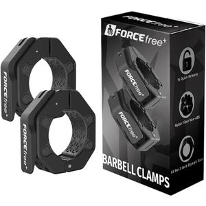 Quick Release Olympic Barbell Collars 2" (Pair) - Non-Slip Weightlifting Barbell Clips for Secure Powerlifting, Home & Gym - High-Strength Metal Bar Clamps