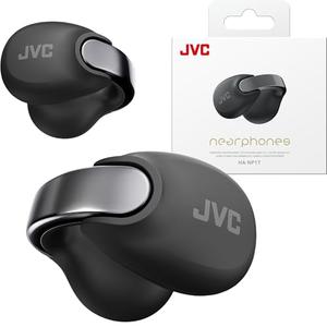 JVC Nearphones Open Ear True Wireless Headphones - Open Ear Earbuds - Bluetooth 5.3-24H Playback - IPX4 Water Resistant - Built-in Mic - Awareness & Comfort - Ear Clip Earbuds - HANP1T