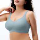 Womens Seamless Wireless Bras Supportive Push Up Bralettes (S)