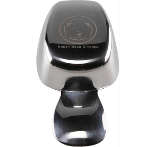 Honey Bear Kitchen 1/4 Cup 60 ml Leave-in Canister Scoops, Polished Stainless Steel (Canister Scoop 1/4 Cup 60 ml)