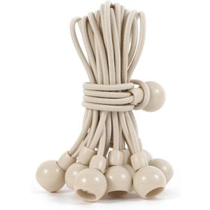 New Type of Ball Shaped Bungee Cord, 9 inches, 50 Pieces, Used for Camping, Tent Poles, Bicycles, Motorcycle Back Shelves, Goods, UV Protection, Tent Tarpaulin Tied Bungee Balls (9inBeige, 50)