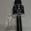 BlueFire 4 in 1 Karaoke Wireless Microphone with LED Lights, Portable Microphone for Kids, Great Gifts Toys for Kids, Girls, Boys and Adults (Black)