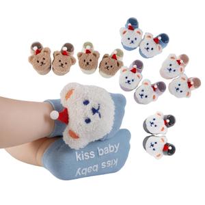 QHANSHIEE Baby Girl Socks Cute Flower Animal Non-Slip Grip Cotton Ankle Socks for Babies Infants Girl Baby Gifts for Girls