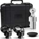 Gooseneck Hitch Ball Kit - 60638 Puck System with 2-5/16-Inch Ball and 2 Gooseneck Safety Chain Anchors Fits for 2013-2024 Dodge RAM 2500 3500 Trucks, 38000 lbs GTW