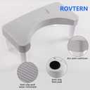 6.7 Inch Step Stool,ROVTERN Portable Plastic Foot Stool,ROVTERN Non-Slip Potty Stool for Bathroom