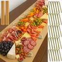 Briwooody Totally 18 Inch x 200 Feet Charcuterie Paper Table Runner with 20 Bamboo Tongs Kraft Brown Butcher Paper Roll Charcuterie Disposable Grazing Table Runner Covering for Dining Birthday Wedding, 18 inches x 100 feet
