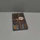 1 Set Bridal Baby Shower Cheese Prizes Wooden Square Board Gift Set Knives Forks Thank You Tags with Box for Guests for Valentines Bridal Baby Shower Housewarming (Walnut Wood)