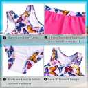 uideazone Girls 3 Piece Bathing Suit Summer UPF 50+ Racerback Swimsuit with Shorts Beach Tankini Sets 8-16 Years (10-11 Years, A1-butterfly)