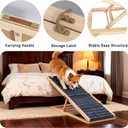Wooden Dog Ramp for Couch, Foldable Pet Ramp for Small Dogs, 39.4" L