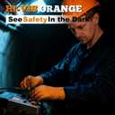 TitanFlex Thor Grip Heavy Duty Industrial Orange Nitrile Gloves with Raised Diamond Texture, 8-mil, Latex Free, Powder Free (Large (Pack of 100))