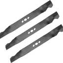 (3 Pack) 355-101 20" Lawn Mower Blades, Replace for 2105300125A Lawn Mower Blades 20" Length, 1/8" Thickness, 2-1/4" Width, 1" x 3/4" Center Hole, Compatible with Hyper Tough Deck Lawn Mower