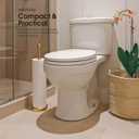 Toilet Paper Holder Stand for Max 5 Paper Rolls, Freestanding TP Holder, Roll Holder Storage, Stainless Steel - Gold