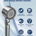 FEELSO Filtered Shower Head with Handheld, High Pressure 4 Spray Showerhead with Filters & Upgraded Anti-clog Nozzles for Hard Water -Remove Chlorine, Reduce Dry Itchy Skin -ON/OFF Switch for Pet Bath
