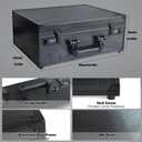 Toploader Card Storage Box for 3 X 4 35pt Rigid Cards, Combination Lock Storage Box with 6 Removable Dividers, Sports Card Case
