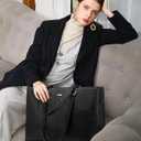 LOVEVOOK Laptop Bag for Women 17.3 Inch Tote Bags Waterproof Leather Briefcase Computer Women Business Office Work Bag,Black