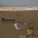Ticova Ergonomic Office Chair - High Back Desk Chair with Adjustable Lumbar Support, Headrest & 3D Armrest - 130Rocking Mesh Computer Chair (69*25*53CM, Black)