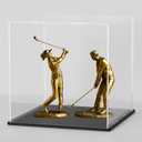 SVENJBB Acrylic Display Case, 9x9x9 Inch Acrylic Boxes for Display, Clear Display Cases with Matte Black Base and Lid for Collectibles