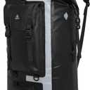 Haimont Large Waterproof Roll Top Dry Backpack 100L, Black/Grey