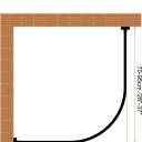 uxcell Black Shower Curtain Rod Rack Stainless Steel, l Shaped Corner Rod No Drill for Bathroom Bathtub, 70-95cm/28"-37" Adjustable Length (Without Shower Curtain)