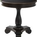 OSP Home Furnishings Inspired by Bassett Avalon Round Accent Table, Antique Black, (BP-AVLAT-YCM1-osp)