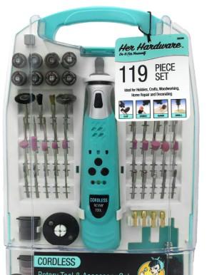 Cordless LED Rotary Tool & Accessory Set