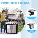 Adviace Grill Replacement Parts for Charbroil Performance 463347519, 463347518, 463373019, G470-0002-W1, G470-0003-W1, 18'' Cast Iron Grill Grates, Heat Plates, Burners, Crossover Tubes, Ignitors