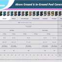 Pool Mate 16 x 36 ft Classic Silver Winter Pool Cover for Inground Pools, 5 ft Overlap (21 x 41 ft Cover Size), Solid 8 x 8 Scrim, 2.36 oz/yd2, 10-Year, Style: 551636RA