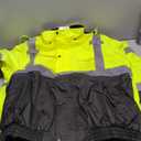 Safety Jacket for Men,Reflective High Visibility Hooded Jacket,Hi-Vis Bomber Jacket with Pockets and Zipper,Waterproof,Black Bottom,ANSI/ISEA 107-2020 Type R Class 3,Lime