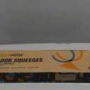 CLEANHOME Rubber Floor Squeegee for Concrete Floor, Tile Floor, Metal Aluminium Heavy Duty Garage Shower Floor Squeegee Broom for Removing Water, Commercial Scrubber Mop with Extendable Long Handle (Gray)