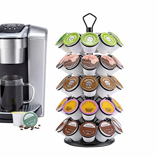 Rice rat K-Cup Storage Coffee Capsules Pod Holder Carousel Capsule Display Storage for k-cup（45 pods-5 tiers)