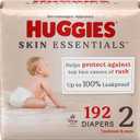 Huggies Size 2 Diapers, Skin Essentials Baby Diapers, Size 2 (12-18 lbs), 192 Count (3 Packs of 64), Packaging May Vary