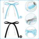 2 x 12 Pcs Satin Pearl Bow Hair Clips, Non-Slip Duckbill Barrettes for Women Girls for Weddings Parties Daily Use