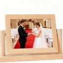 5 * 7 wooden picture frames 180 degree rotating picture frame double-sided design high-definition shatterproof acrylic material suitable for desktops and tables bridal shower gifts certificate