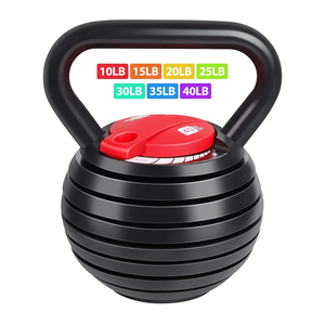 TopMade Adjustable Kettlebell Weights Set Cast Iron Exercise Fitness Kettle Ball Grip 20lb Free Weight Men Women Kettlebells for Home Gym Workout Ballistic, Core,Strength Training