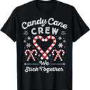 Christmas Candy Cane Heart Holiday Family Matching Pajama PJ T-Shirt Small
