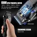 Zesuti Professional Barber Hair Clippers Trimmer Shaver Set for Men,Cordless Hair Cutting Kit & Zero Gap T-Blade Trimmer & 8500 RPM Electric Shaver Combo with EVA Case,Mens Gift
