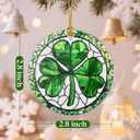3 x Christmas Ornaments, Shamrock Ornament, Christmas Tree Ornaments, Xmas Decorations, Holiday Decorations, Irish Gifts for Women Men, Irish Shamrock Gift, Holiday Party Gifts, and Xmas Gift Ideas