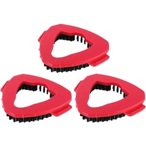 Spin Mop Cloth Head Base Scrub Mop Brush Head Replacement compatible For Vileda, O-cedar 360 Easy Wring Tank System Shower Floor Mop Brush(Red-2 PCS)