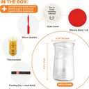 Pro Sourdough Starter Kit - 39 Oz Glass Sourdough Starter Jar (With Cloth Lid,Silicone Base,Scraper,Date Tracker,Temp Strip) - Sourdough Bread Baking Supplies For Sour Dough Bread Loaf (Red)