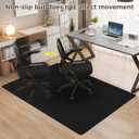 2 x Office Chair Mat for Hardwood Floor 36x48 Inch, Non-Slip Rolling Chair Mat, Flat Lay Floor Protector for Wood Tile Laminate, Anti-Slip Sound Absorbing(Black)