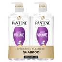 Pantene Shampoo, Sheer Volume - Lightweight Nourishment for Fine, Color-Treated Hair, 72-Hour Fullness and Body, 27.7 Oz Each, 2-Pack + Miracle Rescue Shot (0.5 Oz)