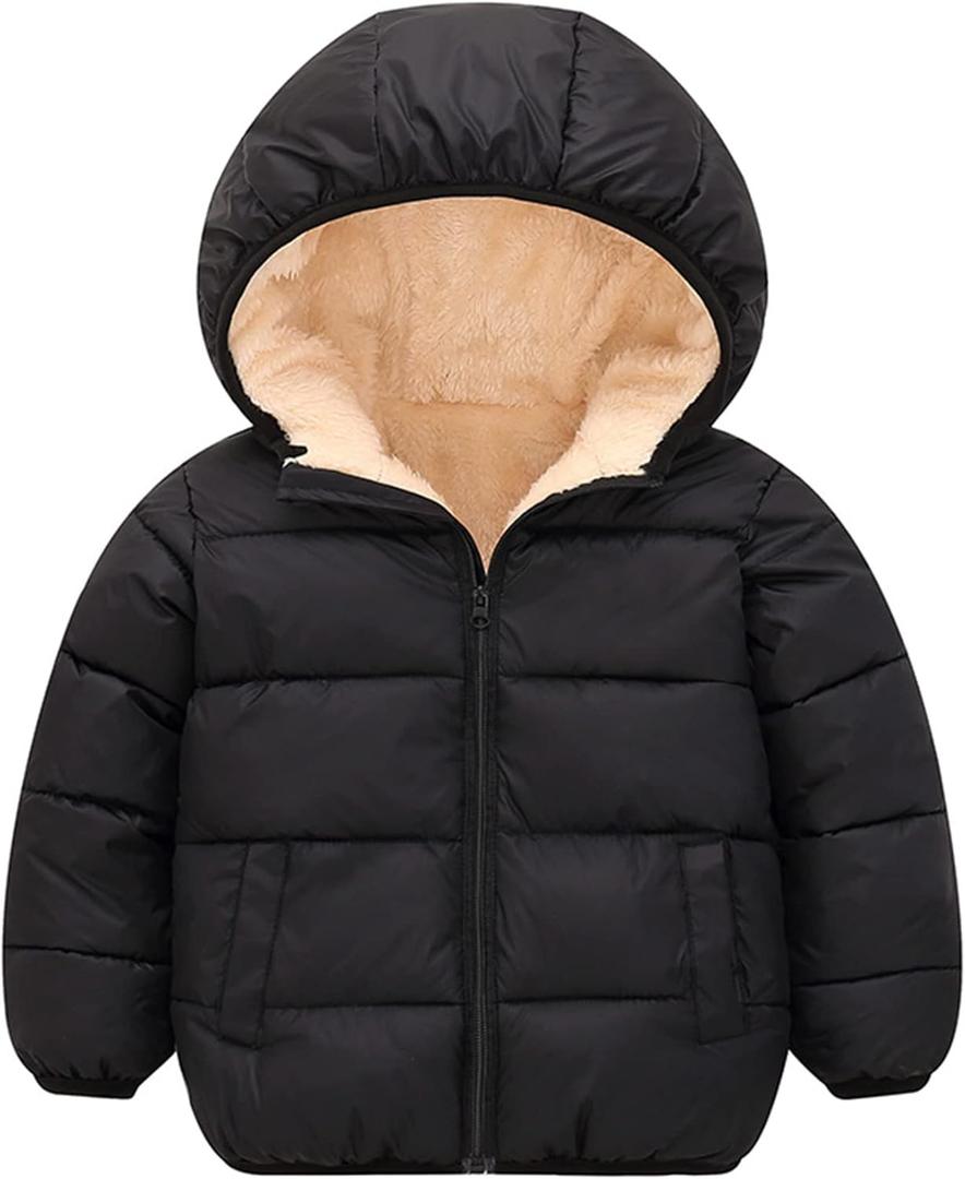 BFUSTYLE Toddler Winter Coats Hooded Infants Fleece Jacket Thickened Jacket for Baby Girls Boys 1-5T