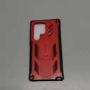 FNTCASE for Samsung Galaxy S23-Ultra Case: Military Grade Drop Proof Protection Mobile Cover with Kickstand | Matte Textured Rugged Shockproof TPU | Protective Sturdy Phone Case - Red