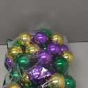 9.84ft Jumbo Mardi Gras Beads Garland Decoration Metal Gold Green Purple Hanging Banner for Outdoor Indoor Carnival Parade Party Front Door Fence Wagon Garden Decorations(Classic Style)