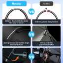 [Upgraded] Nmoiss Windshield Sun Shade Umbrella - [Vinyl Coating Heat Shield] Protect Car from Sun Rays & Heat Damage Keep Cool and Protect Interior, Spring Structure Edge Medium 56" L x 31" W