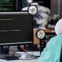 Cabilock Computer Rear View Mirror 3-Inch Magnifying Acrylic Desk Mirror for Office Cubicle Safety and Enhanced Blind Spot Visibility