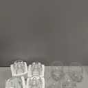 Dandat 8 Pcs Halloween Skull Glass Cup 24 oz Glass Multipurpose Clear Skull Face Drinking Cup for Cocktail Margarita Whiskey Juice for Halloween Themed Party Decorations Gifts