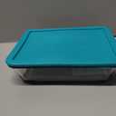 Anchor Hocking SnugFitTM Rectangular Food Storage Containers with Lids (4-Piece, 6-cup, Teal, oven-safe), Large