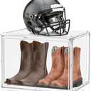 DAYOOH XXX-Large Extra Large Acrylic Display Case Transparent Sneaker Shoe Organizer Clear Plastic Stackable Boot & Shoe Boxes Large Showcase for Helmet, Handbag, Figures Collectibles